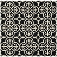thumbnail image 2 of SAFAVIEH Cambridge Kimberly Geometric Wool Area Rug, Black/Ivory, 6' x 6' Square, 2 of 7