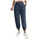 thumbnail image 1 of Pantalones de mujer de color liso con cremallera - Bolsillos en ángulo, tejido de seda helada - Secado rápido, transpirables, cintura con cordón ajustable para senderismo, yoga y actividades al air, 1 of 6