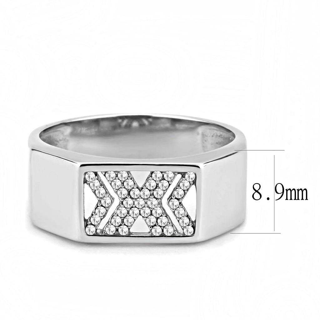 DA285 Women's High Polished Stainless Steel Ring