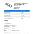 thumbnail image 2 of Left Head Gasket - Compatible with 2002 - 2007 Jaguar X-Type 2003 2004 2005 2006, 2 of 2