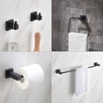 thumbnail image 2 of Kibi USA Cube 5-Piece Bathroom Hardware Set Matte Black, 2 of 2