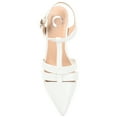thumbnail image 5 of Journee Womens Jazlynn Buckle Kitten Heel Pointed Toe Pumps, Widths Available, 5 of 10