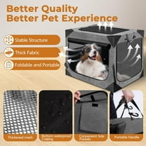Collapsible Soft Dog Crate, Large (36" x 25" x 25") – Portable Indoor/Outdoor Pet Kennel, Chew-Proof Mesh, 3-Year Warranty