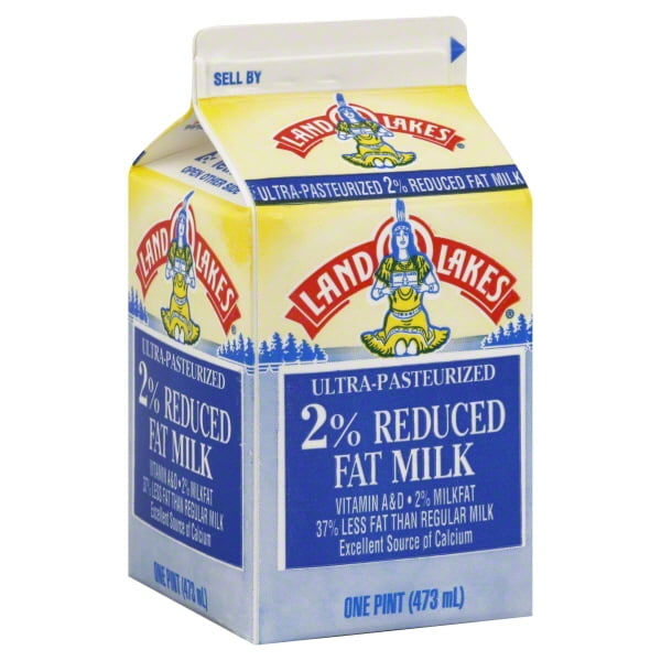 Land O' Lakes 2 ReducedFat Milk, 1 Pint