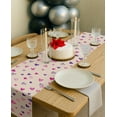 thumbnail image 5 of WIRESTER Table Runner 13x72 Inch Cute Holiday & Anniversary Decoration for Kitchen, Dining Table, or Home Party - Purple Tone Hearts Pattern, 5 of 7