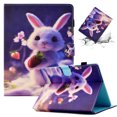 thumbnail image 1 of SaniMore Universal Case for 9.5-10.5 Inch Tablet, PU Leather Wallet Flip Case Auto Wake/Sleep Card Slots Dual Viewing Angles Full Protective Fashion Case for All 9.5-10.5 inch Tablet, Rabbit, 1 of 7