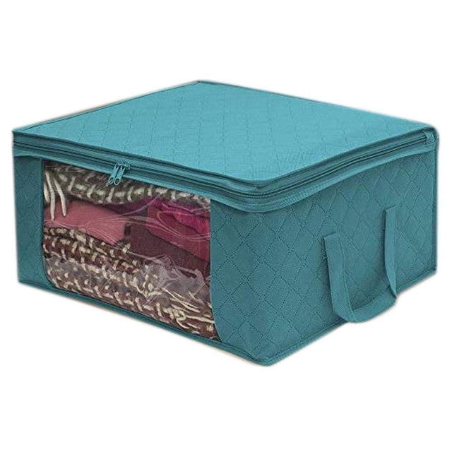 Organizador portátil no tejido para el hogar, ahorrador de espacio, organizador de ropa, edredón, manta, bolsa de almacenamiento, organizador de caja