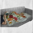 thumbnail image 6 of Shabby Flora Soft Flannel Fleece Throw Blanket, Floral Flowers Leaves Buds Frame Artwork Print, Cozy Plush for Indoor and Outdoor Use, 60" x 80", Dark Coral Mustard, by Ambesonne, 6 of 6