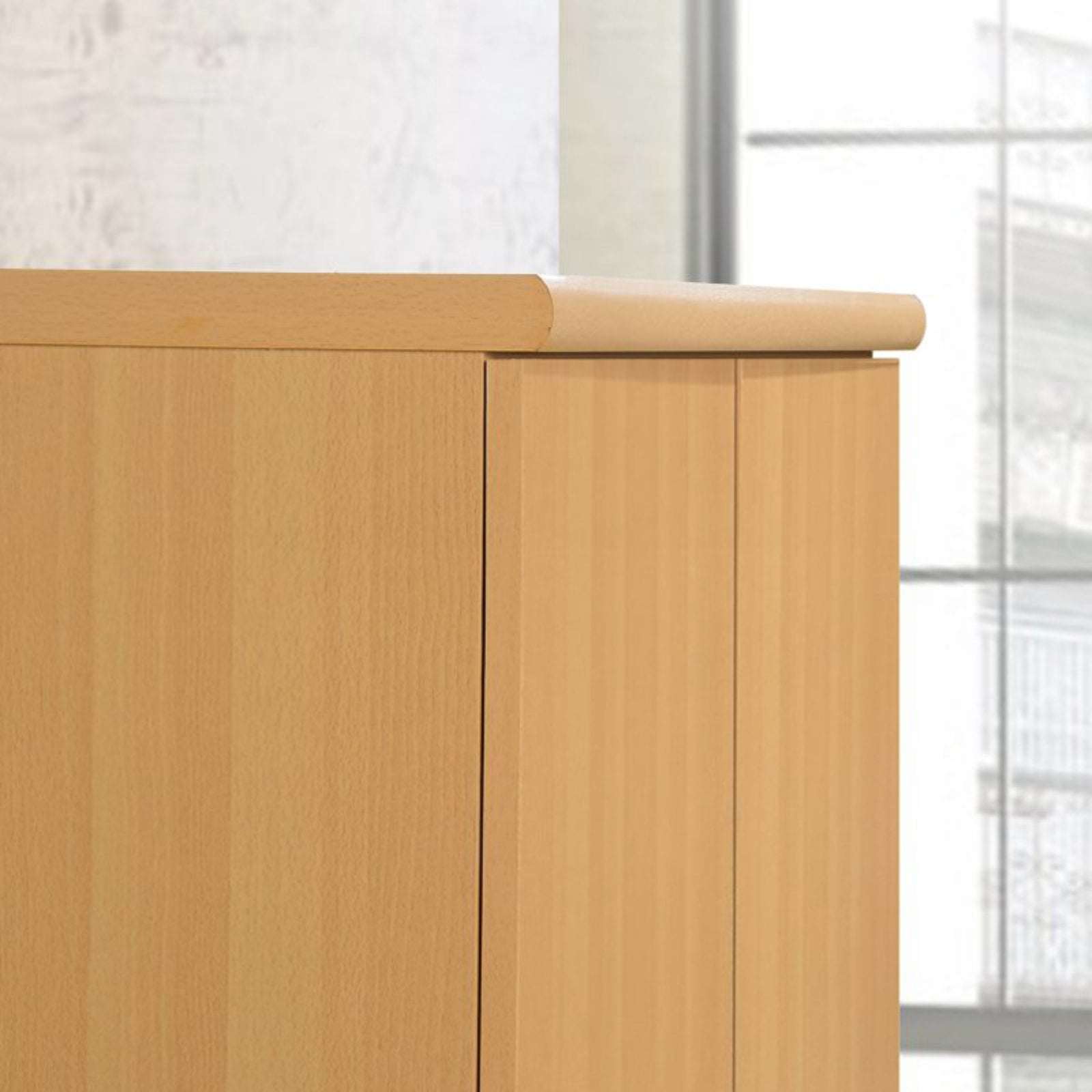Hodedah Bedroom 2 Door Wardrobe Armoire with Adjustable Shelves, Mahogany