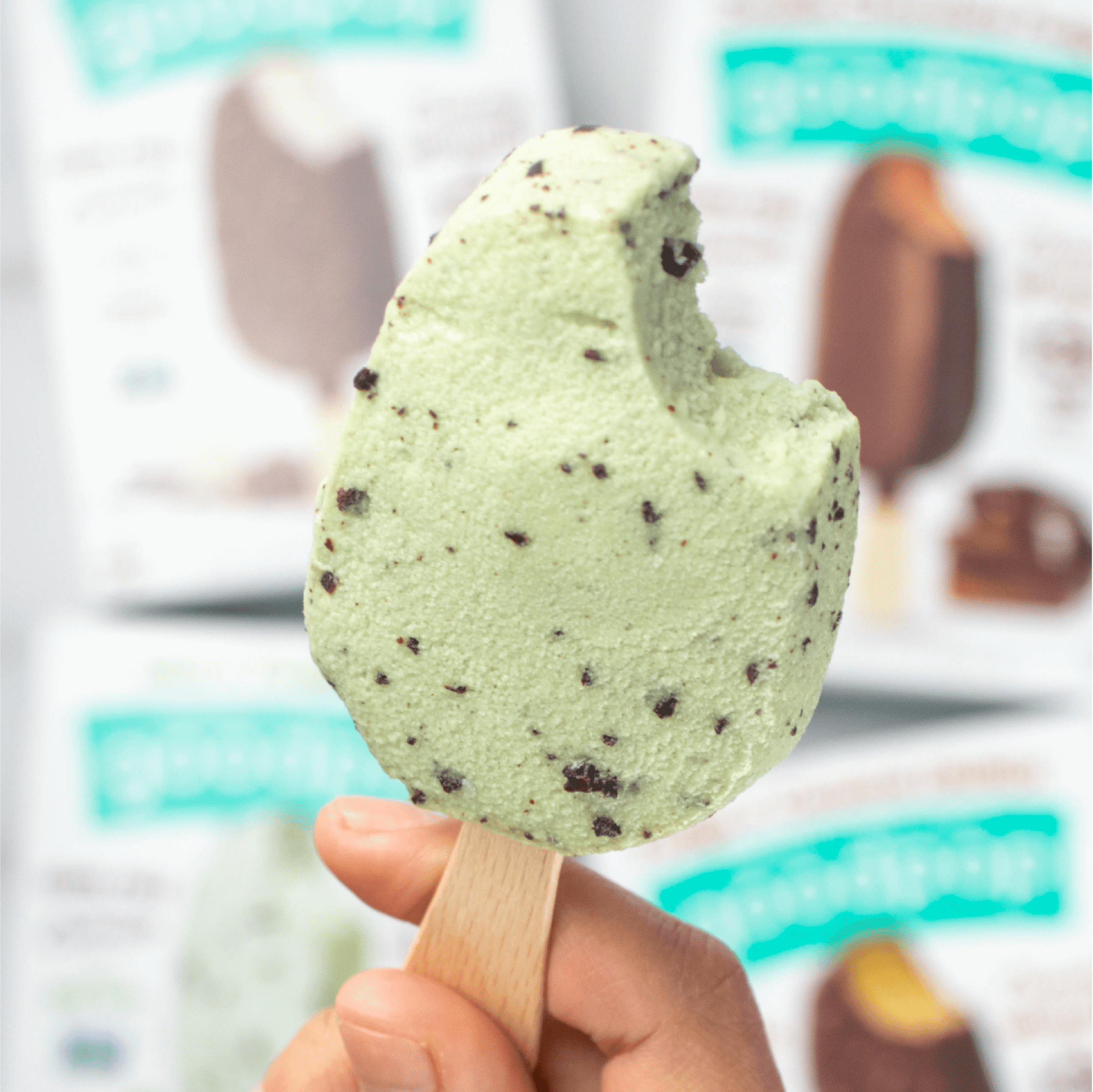 GoodPop Mint n' Fudge Chip Dairy-Free Smooth Oat Milk Frozen Dessert Bars, 4 Pack