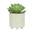 thumbnail image 5 of Home Decor Flower Pots and Planters - Decorative Ceramic Pots for Indoor and Outdoor Plants - Elegant Round Plant Pots Perfect For Patio, Garden, or Living Room Decor; Set of 2 - 8", 7" White, 5 of 8