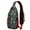 Dark Green Christmas, variant on Sling Backpack,Turquoise Christmas Tree Pattern Crossbody Bag with Water Bottle Holder,Waterproof Sling Bag for Men/Women with Chest Phone Holder for Hiking,Travel