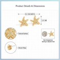thumbnail image 2 of Aros Airvess Estrella de Mar Bañados en Oro 14K Hipoalergénicos, 2 of 7