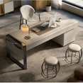 thumbnail image 3 of Computer Executive Office Desks Reception Wood Modern Writing Office Desks Luxury Meeting Tablo Oficina Office Furniture WN50OD My Lux Decor Round, 3 of 21