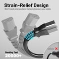 thumbnail image 3 of LujingZ 3FT AC Power Cord Cable 18AWG NEMA 5-15P to IEC C13 3 Prong Computer Power Cable Comparable with TV PC Monitor Printer PlayStation HP Dell Lenovo 125V 10A ETL Listed, 3 of 7