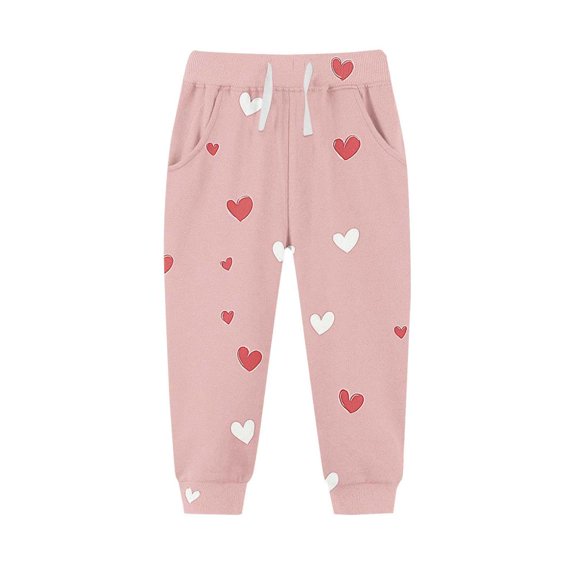 BXSRUTA Boys Girls Kids Jogger Sweatpants Elastic Waistband with Drawstring Pockets Fleece Lined Thickened Casual Sports Pants for Toddler Youth