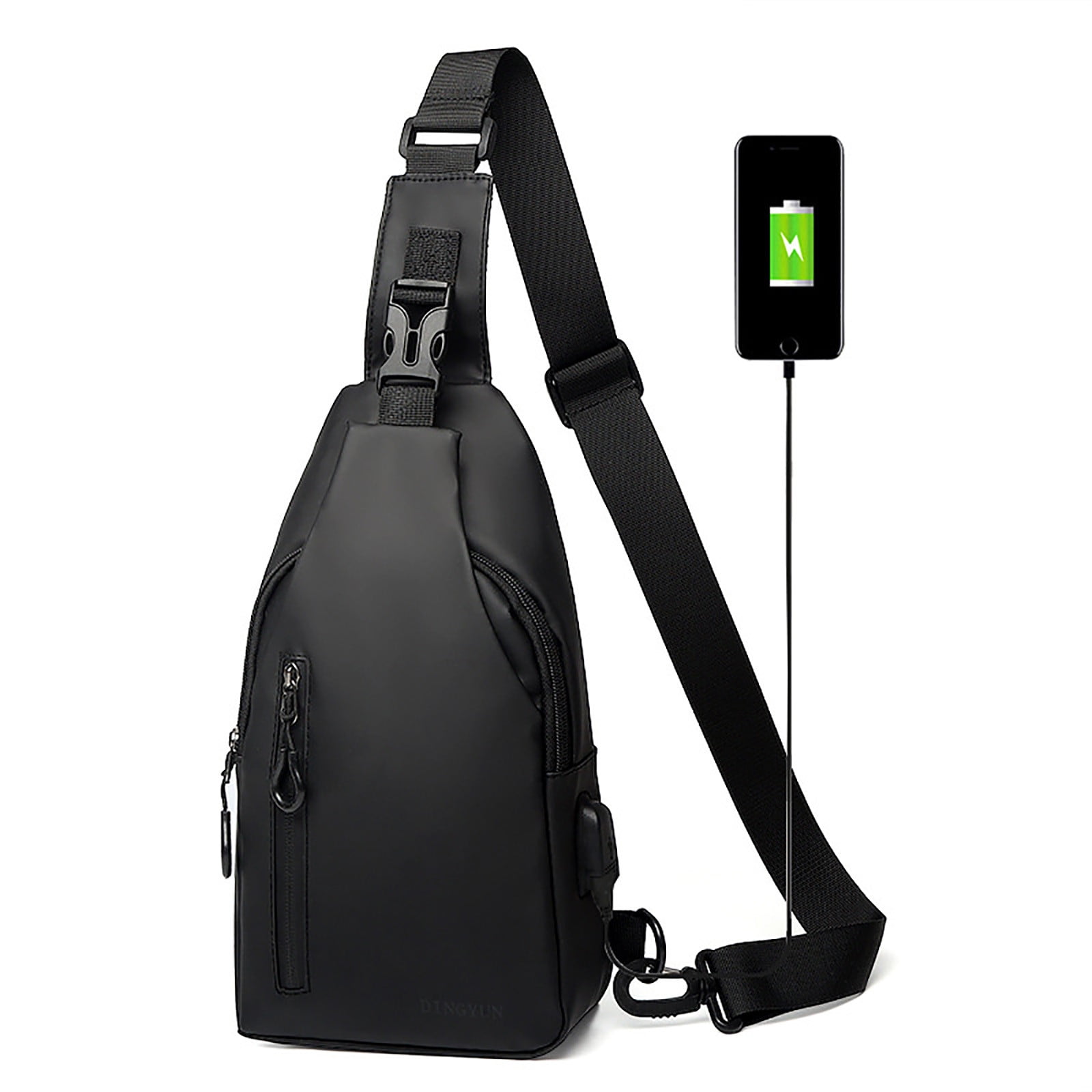 【Anyone more】Sanita Fleece Shoulder Crossbody Bag Japceit Chest Bag For Men- Single Shoulder Crossbody Bag