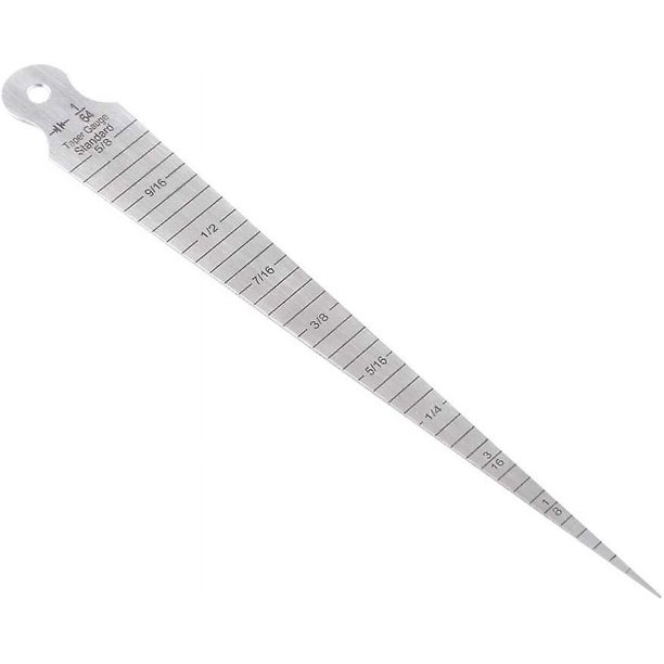 Calibre cónico Calibre de orificio de palpador de cuña Escala de apertura inoxidable Calibre de soldadura cónico de cuña Medidor de prueba Agujero de palpador Medida métrica/imperi