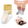 thumbnail image 3 of 5 Pairs Baby Cotton Crew Socks Soft Cozy Ankle Socks for Newborn Infant Toddlers Kids, 3 of 6