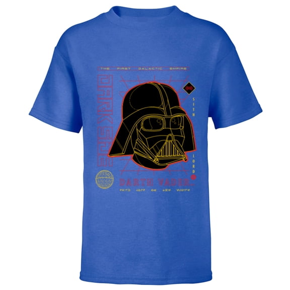 Star Wars Darth Vader The First Galactic Empire Dark Side - Short Sleeve T-Shirt for Kids - Customized-Royal