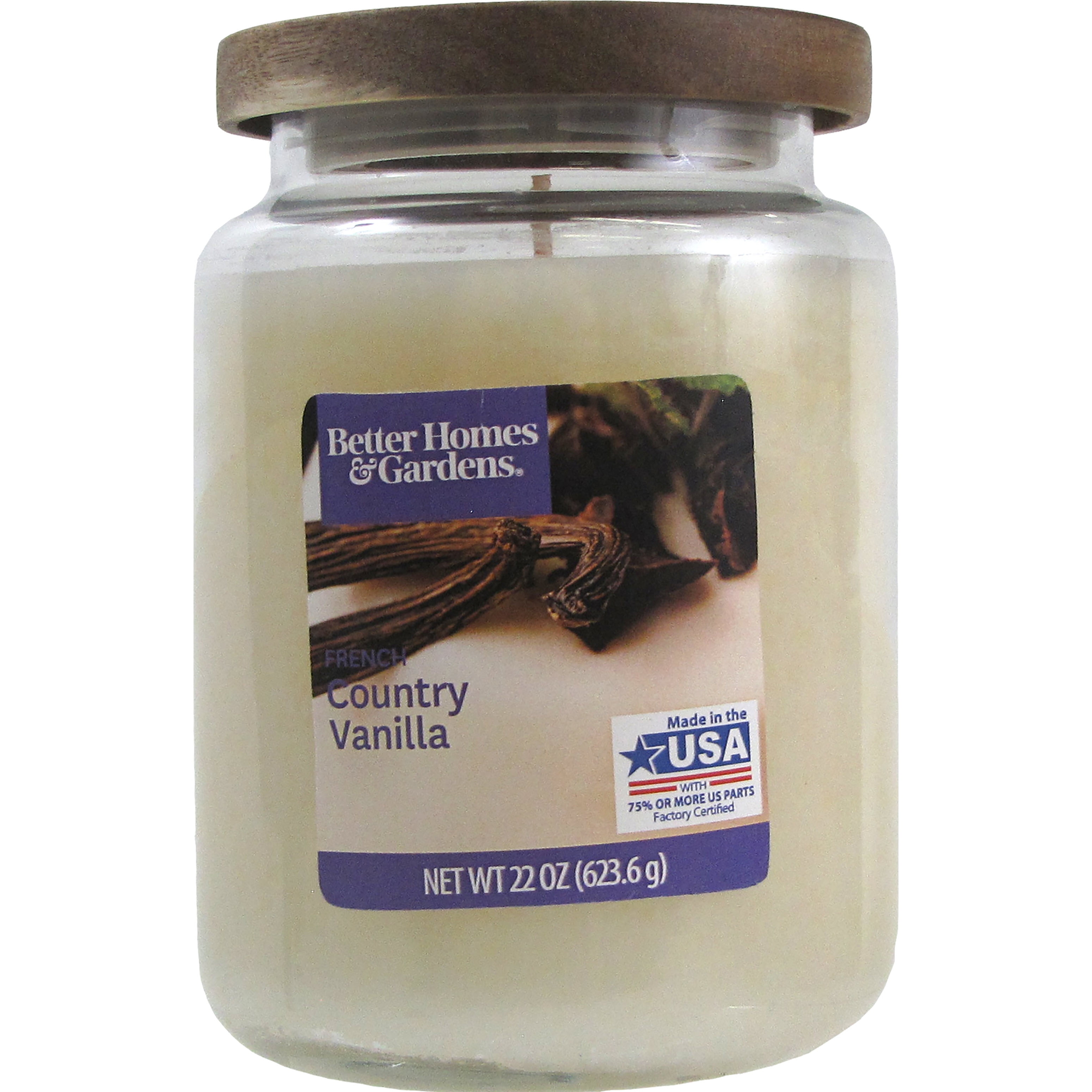 Better Homes & Gardens French Country Vanilla Jar Candle, 22 oz