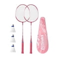 thumbnail image 3 of Almencla 2 Pieces Badminton Racquet Set Badminton Rackets for Indoor Outdoor Practice pink, 3 of 8