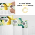 thumbnail image 2 of No Hook Shower Curtain with Snap in Liner, Country Yellow Lemon Green Leaf Waterproof Bath Curtain Double Layers with See Through Top Window, Farmhouse Fruit Leaves Hotel Shower Curtains 72x84in, 2 of 9