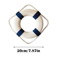 thumbnail image 2 of Red Nautical Wall Hanging Decor - Vintage Style Life Preserver Decoration with Rope Accents, Perfect for Boat House & Coastal Theme Interiors,A, 2 of 4