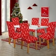 thumbnail image 6 of Merry Christmas Chair Covers for Dining Room Set Of 6, Red Christmas Tree Stretch Dining Chair Cover 6 Pieces, Kitchen Xmas Chair Slipcovers 6 Pack, Removable Seat Protector for Christmas Decor, 6 of 6