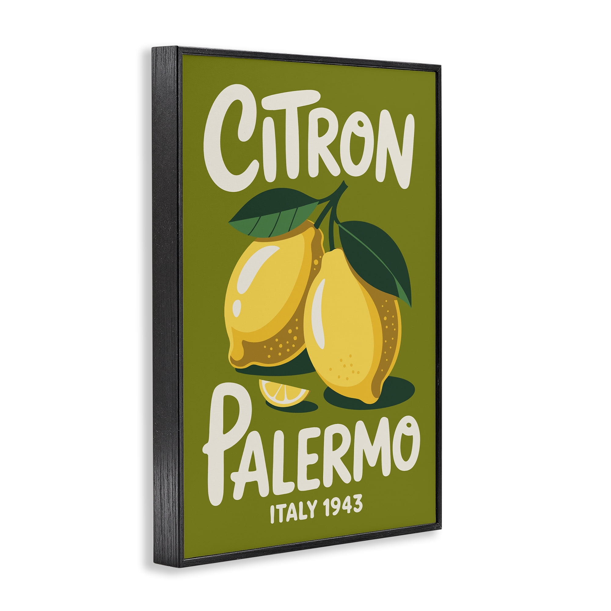 Stupell Industries Citron Palermo Lemons Black Framed Giclee Art, design by Andreas Magnusson