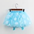 thumbnail image 6 of LIIPEE Girls Skirt Kids Party Cartoon Graphic Printed Ballet Dance Tulle Skirt Hairclip Set Performance Comfortable Lightweight Tutu Skirt Breathable Soft Cute Skirt,Sky Blue,2-4 Years, 6 of 7