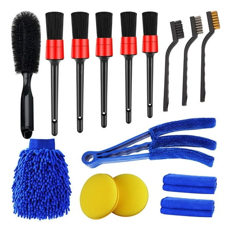 

BESTHUA 15pcs Car Cleaning Brush Set Car Wheel Brush Cleaning Kit
