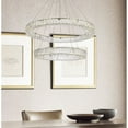thumbnail image 2 of Monroe 36 inch LED double ring chandelier in chrome, 2 of 5