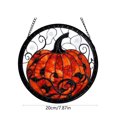 thumbnail image 3 of Miwamany Halloween Hanging Pendant, Spooky Pumpkin Ghost Bat Ornament, Round Door Wall Window Decor for Home Party Indoor Outdoor Display, 3 of 6