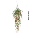 thumbnail image 3 of Fake Hanging Plants,3pc Artificial Hanging Flowers for Outdoors,Outdoor Faux Plants,Spring Fake Silk Violets with Eucalyptus Realistic Uv Resistant Trailing Vines Porch Yard Indoor Wedding Favors, 3 of 7