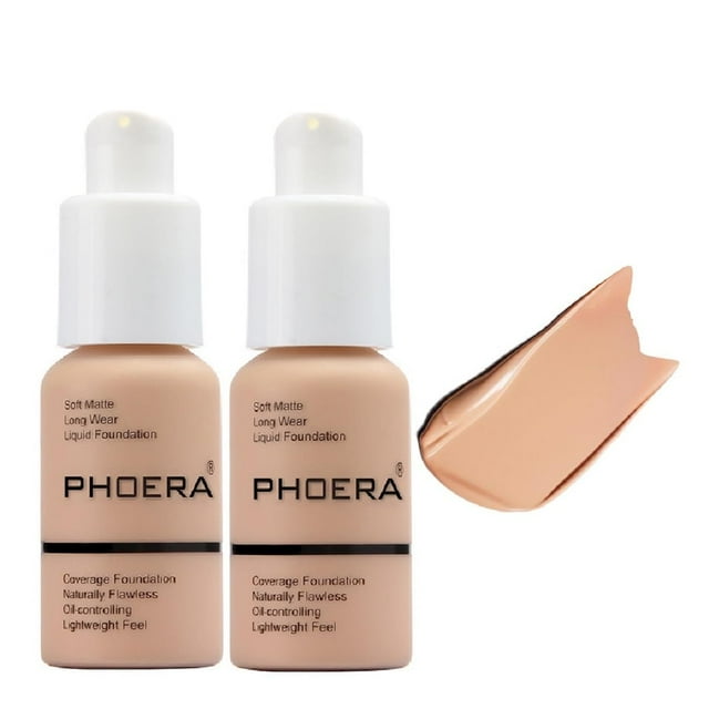 Corrector de cobertura total Foundation PHOERA 104 Buff Beige x2