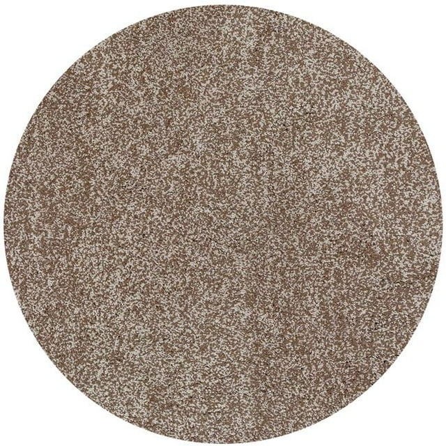 HomeRoots 349770 8 ft. Round Polyester Beige Heather Area Rug