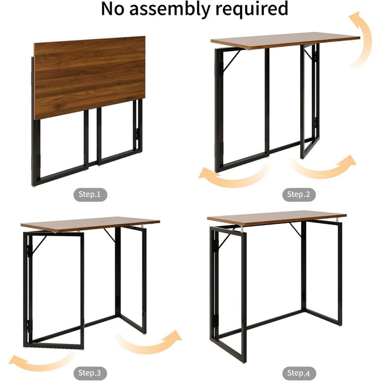 30 inch Small Foldable Desk for Small Space Minimalist Space Saving Collapsible Compact Desk Portable Table for Craft Writing Study and Work No