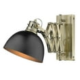 thumbnail image 6 of Wry Lighting Hawthorn 1-light Swing Arm Wall Lamp in Aged Brass, 6 of 8