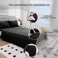 thumbnail image 4 of Deconovo Twin Easy Care Sheet Set, Fitted Sheet Flat Sheet & Pillowcase, Black, 4 of 8