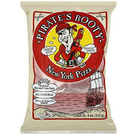 Pirate's Booty New York Pizza Rice & Corn Puffs, 4 oz (Pack of 12)
