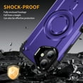 thumbnail image 6 of for iPhone 16 Plus Case Magnetic with Camera Ring Kickstand, Slim Shockproof Military Protecive Wireless Charging Phone Cover Case Compatible with iPhone 16 Plus, Purple, 6 of 7