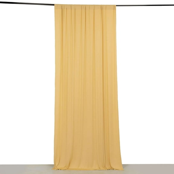 Efavormart Champagne 4-Way Stretch Spandex Drapery Panel with Rod Pockets, Photography Backdrop Curtain - 5ftx10ft