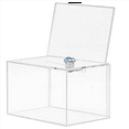 thumbnail image 3 of 2X Acrylic Donation Box - Box for Voting, Charity, Polls, Surveys, Sweepstakes, Contests, Advice, Tips, Reviews, 3 of 6