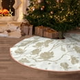 thumbnail image 5 of Balery Vintage Stylized White Color Printed Christmas Tree Skirt , Merry Christmas Party Christmas Tree Decoration,Adjustable Tree Skirt-30", 5 of 6