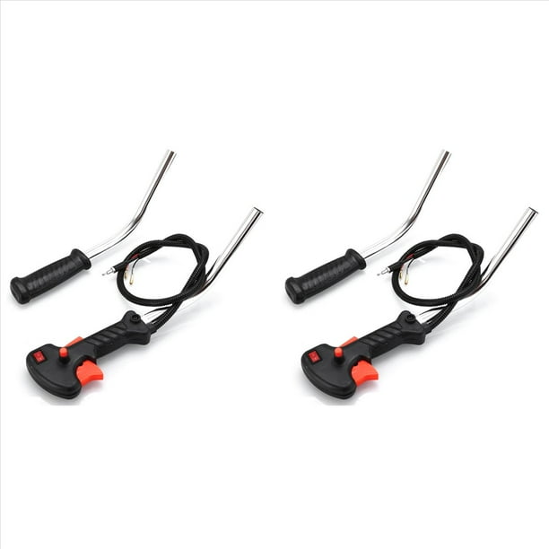 2X Tubo Manejar Acelerador Gatillo Cable Cadena de Aluminio Recortador de Piezas Accesorio Desbrozadora Interruptor de Control Suministros de JardíN