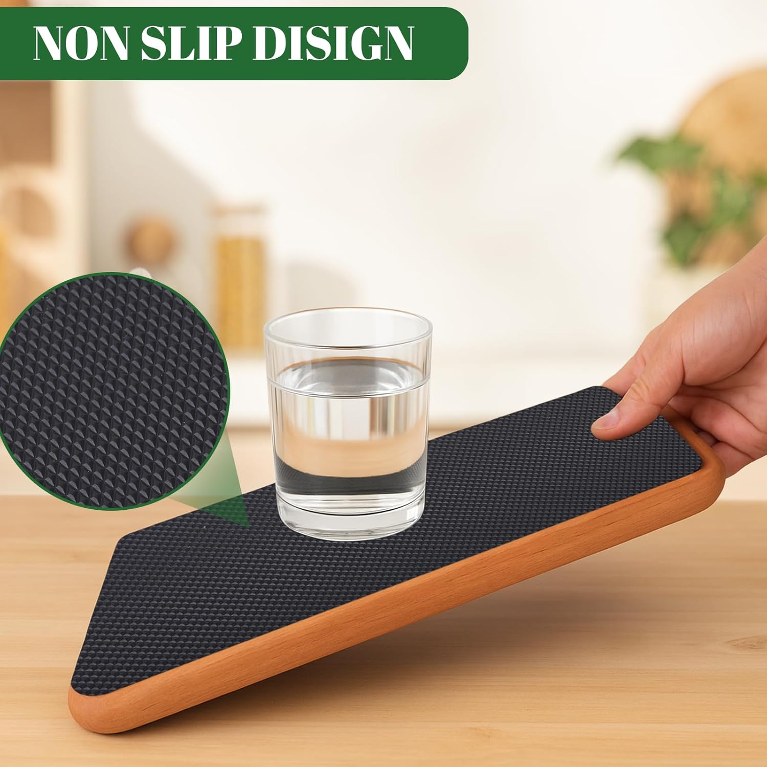 Shelf Liner 30 Inches Wide, Non-Slip Cabinet Liner Thickened, Washable Under Sink Mat, Non Adhesive Drawers Liner for Kitchen Cabinet, Shelves, Refrigerator, Desks, Black, 30 Inches x 10 FT