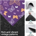 thumbnail image 3 of Purple Orange White Butterfly Pattern Kitchen Rugs Sets Of 3,Kitchen Runner Rugs Non Skid Washable,Decorative Kitchen Floor Mats for Kitchen,Sink,Laundry,17"x30"+ 17"x47" + 17"x59", 3 of 6