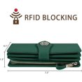 thumbnail image 4 of Women's Wallet RFID Blocking Credit Card Holder Large Capacity Wristlet Leather Wallets Purse, 4 of 5
