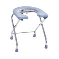 thumbnail image 1 of Toilet Commode Chair Bedside Commode for Car Rides Construction Sites Travel Gray, 1 of 10